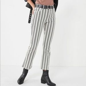 Urban Outfitters BDG Striped Crop Kick Flare Jeans
